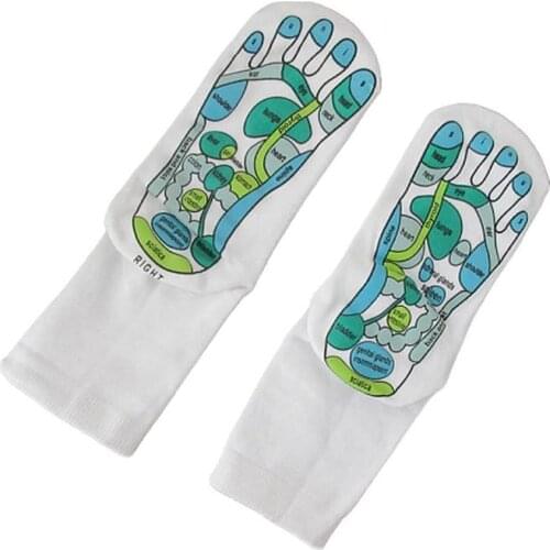 1 Pair Acupressure Socks Physiotherapy Massage Relieve Tired Feet Reflexology Socks Foot Point Socks Full English Illustration
