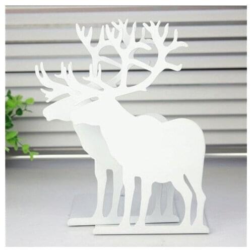 2 Pcs/Set Metal Hollow Desktop Organizer Bookends Book Ends Support Stand Holder Shelf Bookrack Home Office Accessories