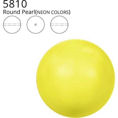 Original Crystals from Swarovski 5810 Neon Color Matte Pearl Full Hole Beads Jewelry Making Sewing Beading Knitting DIY Nail Art