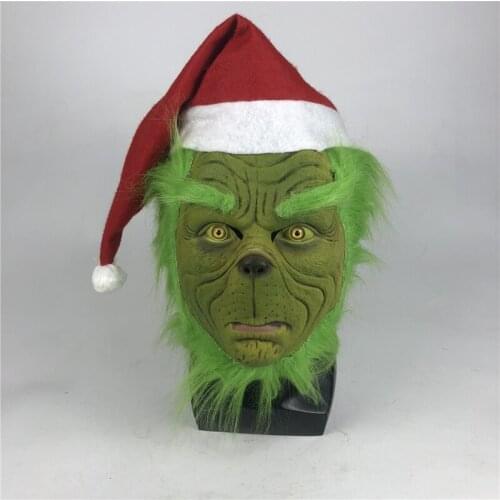Christmas Grinch Masks Merry Christmas Decor for Home 2021 Christmas Ornaments Xmas Tree Decor Gift New Year 2022 Navidad Noel