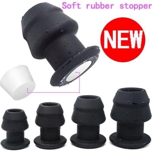 New Silicone Hollow Anal Plug Anal Expander Speculum Sex Tools Butt Plug With Soft Rubber Stopper Anal Sex Toys For Couple
