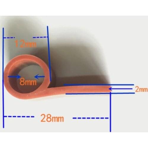 Silicone 9 Seal strip silica gel Rubber P shape bar heat resistant Oven steam seal strip