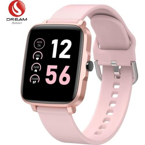 Smart Watch Support Sleep Monitor Thermometry Heart Rate Music Remote Control Remote Camera 1.54inch DW-503 Pink Dream Sport