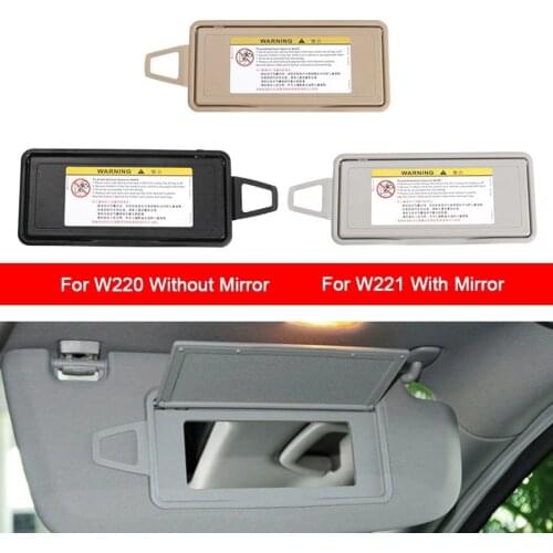 Sun Shade Visor Interior Makeup Mirror Cosmetic Mirror Cover For Mercedes Benz S Class W221 06-13 W220 98-05
