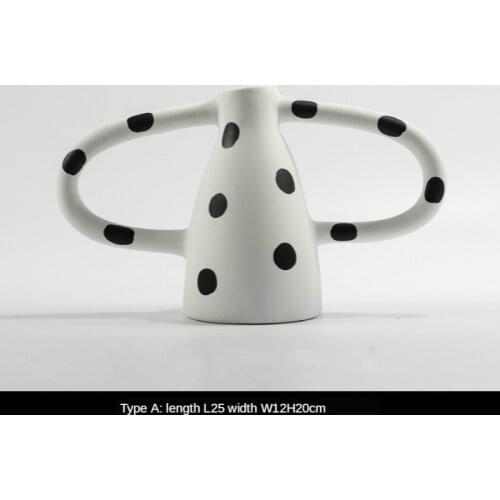 Modern Minimalist Ceramic Art Flower Ware Living Room Study Soft Decorative Ornaments Vase Decoration Household Terrarium