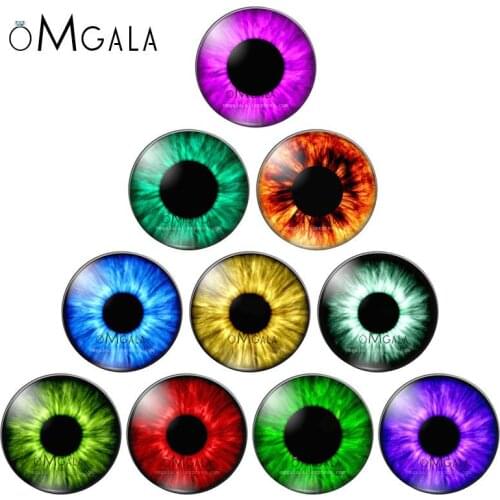 Glass eyes cabochons Round 8MM-30MM Round Dome Dragon Eye Dragon Cat Eye Toys DIY Jewelry Accessory MIX Pupil Eye Cameo