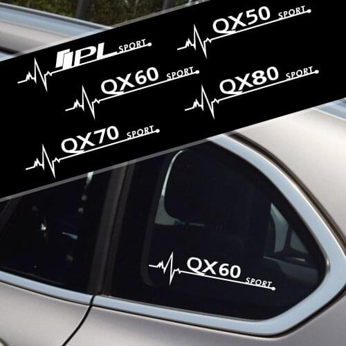 20*5.5CM Car Side Window Reflective PVC DIY Decortion Decal For INFINITI Q30 Q50 Q60 QX30 QX50 QX60 QX70 QX80 IPL Accessories