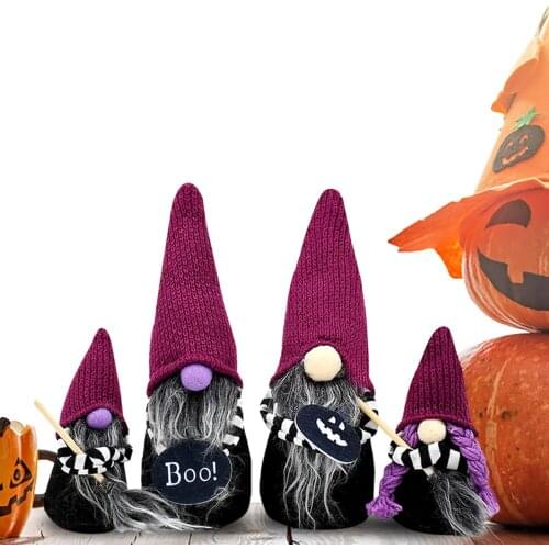 Halloween Party Decoration Dwarf Elf Spider Sweden Tomte Nisse Plush Handmade Farmhouse Kitchen Tiered Tray Decoration Wholesale