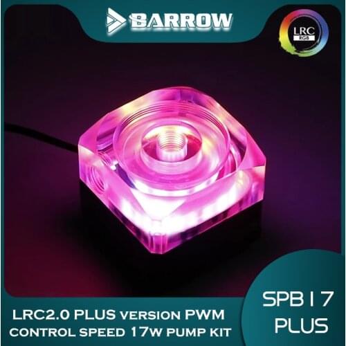 Barrow Water Cooling PWM Silent DDC Pump,5V 3PIN With Aluminum Radiator Cover Build Accessory Silver Black,SPB17 PLUS