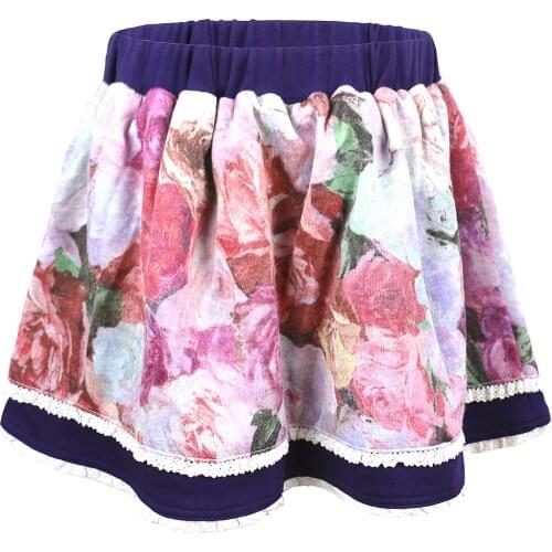 Girls Skirts Faldas Children Clothing Casual Girls Skirts Spring Autumn Winter Knitted Print Skirt For Teenagers Girl 12Y 4D0644