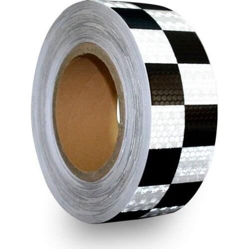 Reflective Hazard Tape checkered reflective tape Caution Warning Tape Square Types 5cm*5m 1 PCS