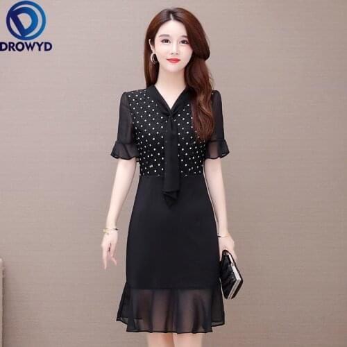 2021 Beach black Print Mini Dress Women Summer Fashion Short Sleeve V-neck Bodycon Chiffon Dress Elegant Boho Sexy Party Vestido