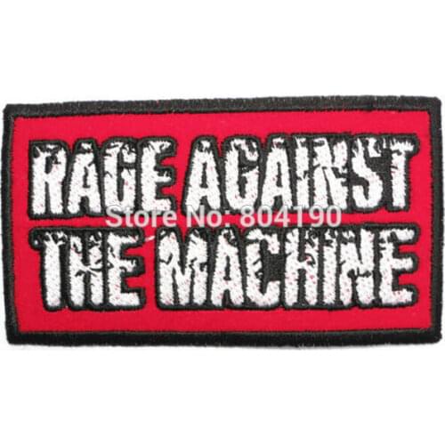 3.6" RAGE AGAINST THE MACHINE Metal Rock Punk retro sew applique iron on patch Biker Vest Patch clothes application