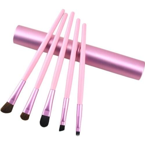 5pcs Small Horse Hair Eye Shadow Brush Beginners Small Brush Soft Animal Hair Eye Beauty Tool Cosmetic Fashion Women Girl