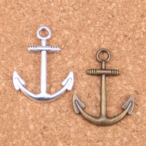 58pcs Charms anchor sea 31x25mm Antique Pendants,Vintage Tibetan Silver Jewelry,DIY for bracelet necklace
