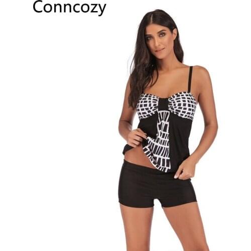 8xl Plus Size Boxer Split Swimsuit Slimming Dress Swimwear Women 2 Piece Sets Womens Push Up Bikini Set Bathing Suits Beachwear