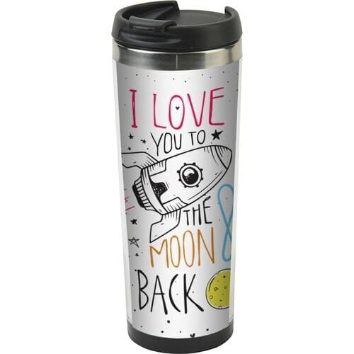 Allmug In Steel Thermos-I Love You To The Moon And Back