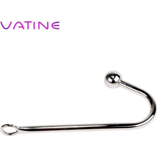 VATINE Adult Products Anal Hook Stainless Steel Sex Toys for Men and Women Anal Plug Dilator Butt Plug with Ball Gay Metal
