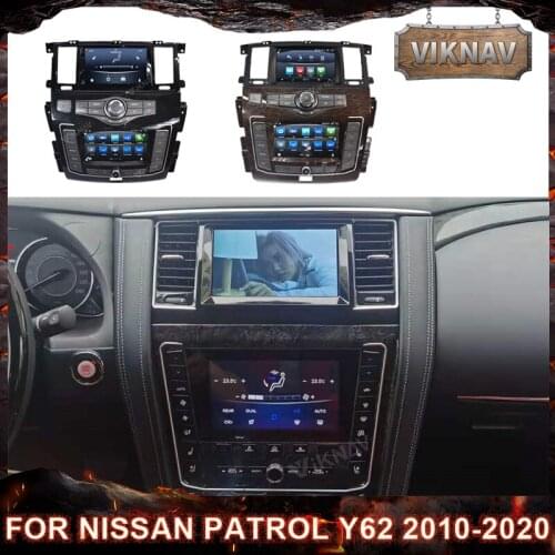 Dual screen car radio Android for Nissan patrol Y62 2010-2020 stereo receiver video multimedia system Head Unit