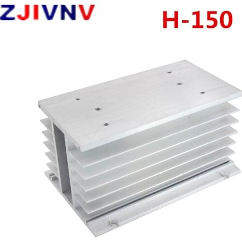 White 150*100*80MM three phase solid state relay SSR aluminum heat sink radiator H-150