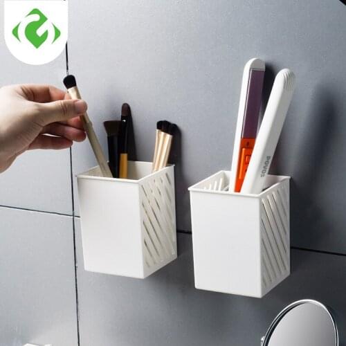 Pen holder simple pure color hollow creative student stationery Desktop desk multifunction PE Pen container office supplies