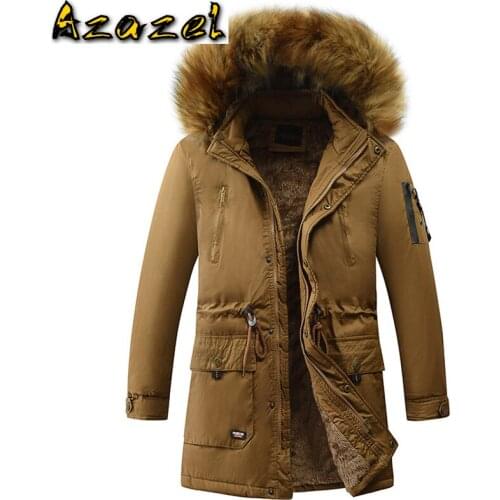 European Style Fur Collar Hooded Mens Winter Coat Outdoor Windbreaker Hooded Velvet Parkas Jacket For Men Winter Clothes XXXL