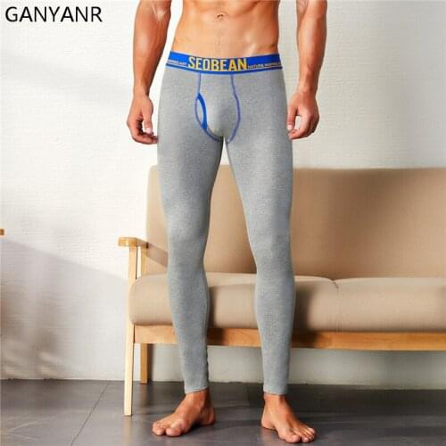 GANYANR Running Tights Men Sports Leggings Yoga Basketball Fitness Compression Pants Athletic Jogging Bodybuilding Gyms Soccer