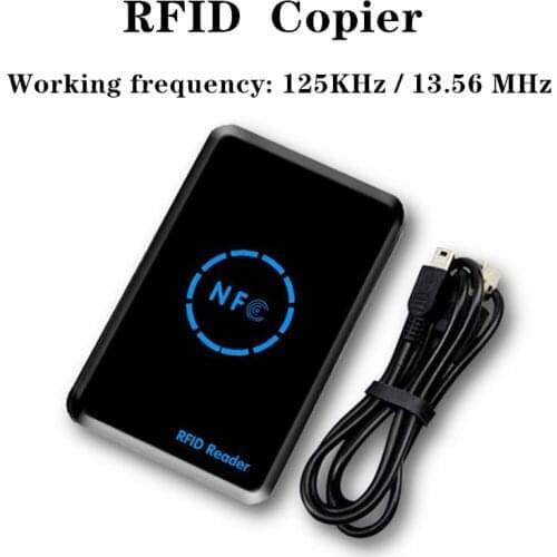 RFID Copier Duplicator 125KHz Key fob NFC Smart Card Reader Writer 13.56MHz Encrypted Programmer USB UID T5577 EM4305 Cards Tags