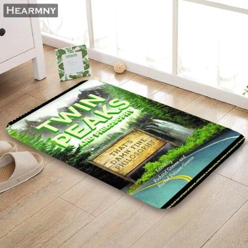 Nice Twin Peaks Doormat Outdoor Floor Mat Home Creative Mat Super Soft Absorbent Bathroom Door Entrance Mat 40X60cm,50x80cm