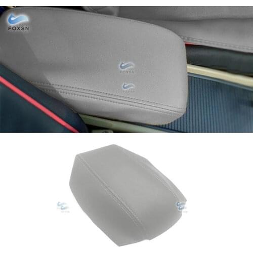 Gray Color For Honda Civic 8th Gen Sedan 2006 2007 2008 2009 2010 2011 Microfiber Leather Center Armrest Pad Cover Sticker Trim