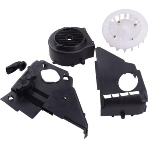 1Set/5pcs Complete Air Cooling Shroud w/ Fan & Cover fit for Kymco Agility125 Taotao 150 4 stroke Znen BMS Jonway Tank Retro 150