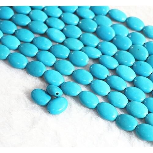 Fashion blue calaite turquoises stone 10x14mm 13x18mm high quality oval loose beads diy women jewelry B281