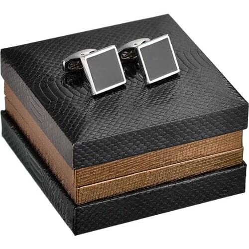 Electroplated black oil dripping glossy mens Cufflinks French long sleeve shirt with Cufflinks