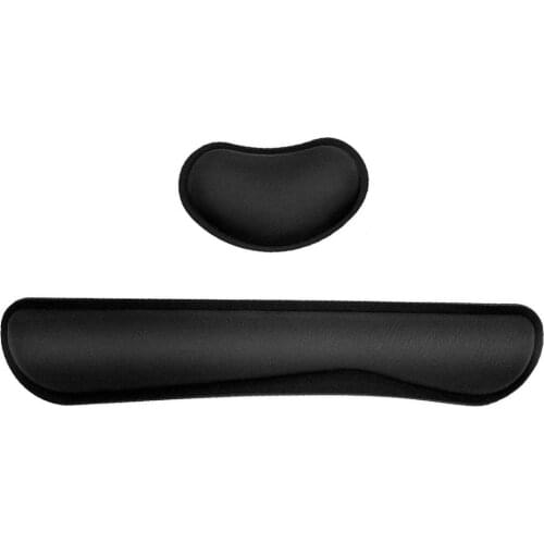 Memory Foam Mechanical Soft Keyboard Mouse Pad Set Ergonomic Wrist Rest Hand Support Cushion for Office Computer Laptop