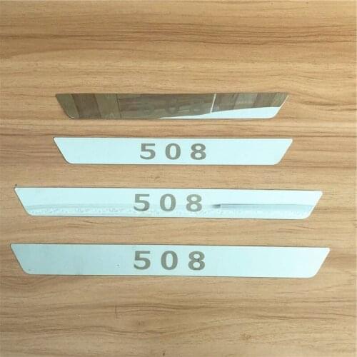 Door Sill Stainless Steel Scuff Plate car accessories For Peugeot 508 car-styling threshold Article good quality Praised