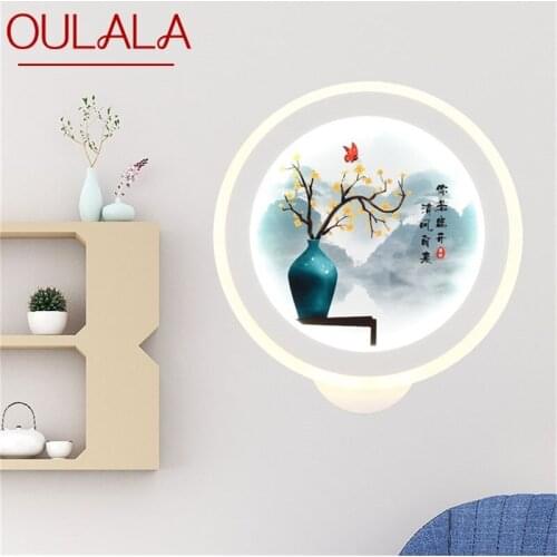 OULALA Wall Lamps Contemporary Creative Indoor LED Pattern Art Sconces Lights For Home