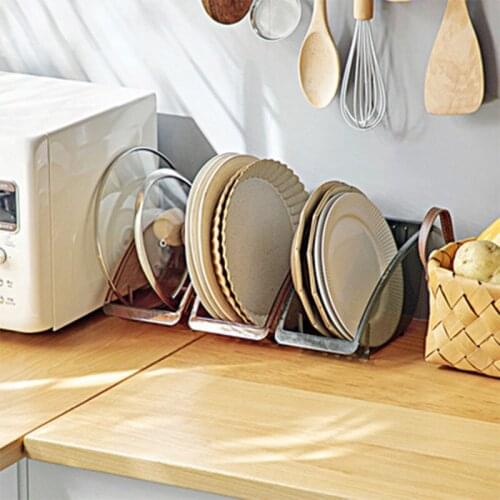Dinner Plate Storage Rack Household Multifunctional Kitchen Dish And Pot Cover Rack Tableware Storage Household plastic rack