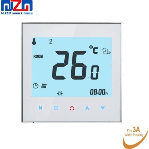 MJZM 3A-1000 White&Black Water Heating Thermostat Controller for Warm Floor Programmable Digital Temperature Regulator