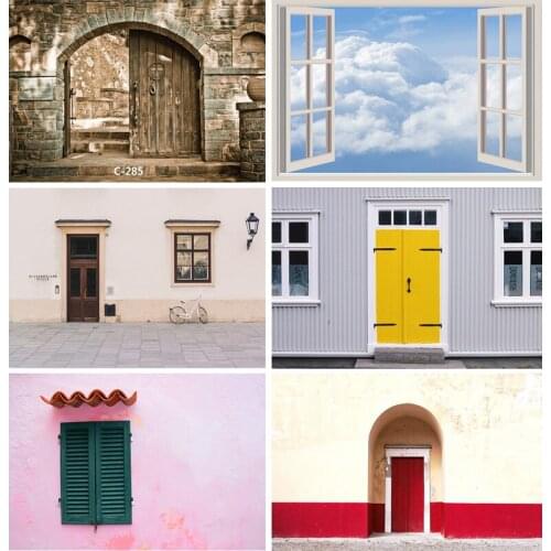 SHENGYONGBAO Vinyl Custom Photography Backdrops Prop Classical Wooden doors Theme Photography Background GD20518 -08