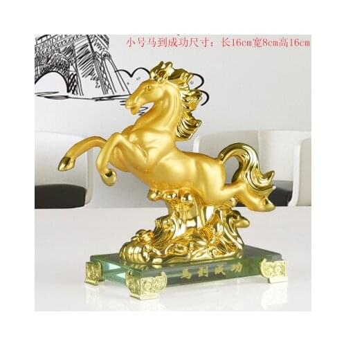 Zodiac horse furnishing pieces to successful living room home office business fortune craft decoration Home sculpture statue
