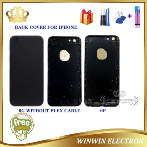 1 PCS Good Quality Guarantee Battery Door Chassis for iphone 6G Black Housing Cover Middle Frame with Card Tray+Buttons+Tools