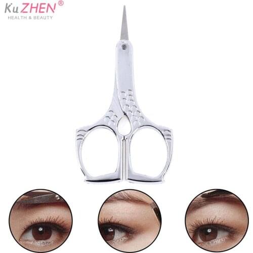 1Pcs Stainless Steel Small nail tools Eyebrow Nose Hair Scissors Cut Manicure Facial Trimming Tweezer Makeup Beauty Tool