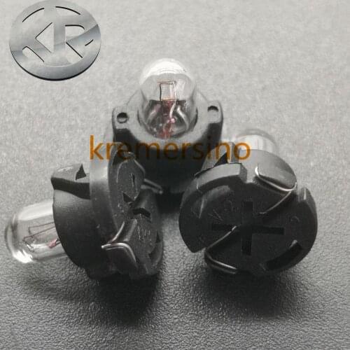 10pcs T5 Bulbs Lamps for Honda Toyota Nissan Mitsubishi Dashboard Instrument 14V 1.12W BlackBase