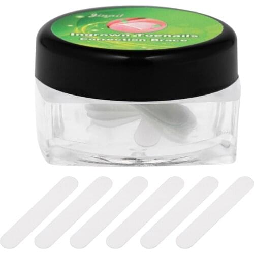 12 Pieces / Box Toenail Correction Ingrown Sticker Patch, Fiberglass Toe Nail Fixer Recover Pedicure Tool(Transparent Color)