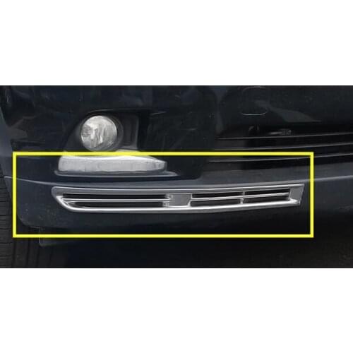 Car-Styling Auto Accessories Front Bumper Cover Trim Head Bumper Decoration Trim For Toyota Highlander 2015 Abs Chrome 2Pcs