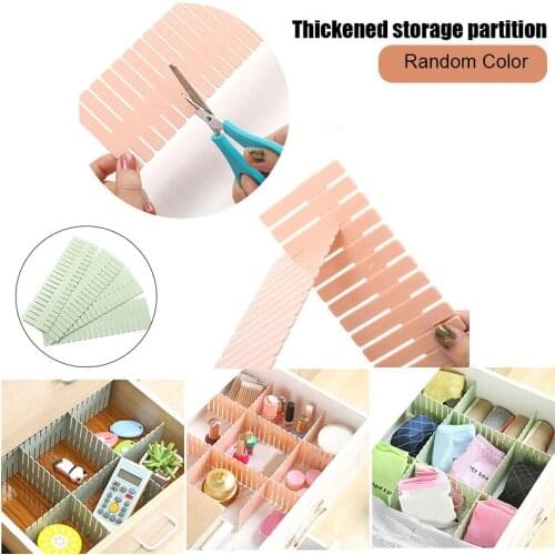 4Pcs DIY Drawer Dividers Adjustable Drawer Storage Organizer for Clutter Kitchen Cutlery Dresser Makeup Tools Socks M56