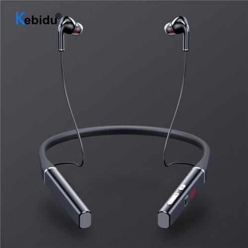 TWS 80 hours Wireless Earphone Bluetooth Magnetic Neckband Headphone IPX5 Waterproof Sport Headset Noise Cancelling Micophone