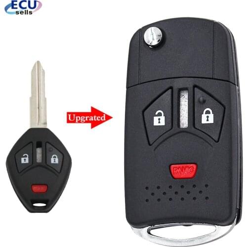 Modified Remote Flip Car Key Shell Fob For Mitsubishi Galant Eclipse Lancer 3 Buttons Folding Key Fob Case