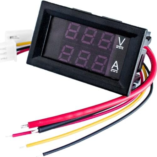 Mini Digital Voltmeter Ammeter DC 100V 10A Panel Amp Volt Voltage Current Meter Tester 0.28" Blue Red Dual LED Display