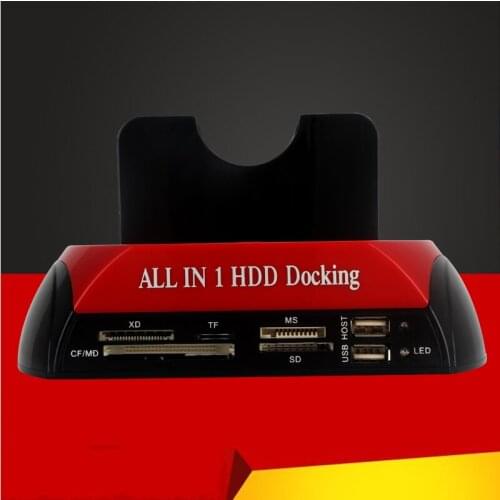 HDD Enclosure All in One HDD Docking Station Multi Card Reader Slot for HDD Disk 2.5/3.5inch SATA/IDE Hard Drive Docking Station
